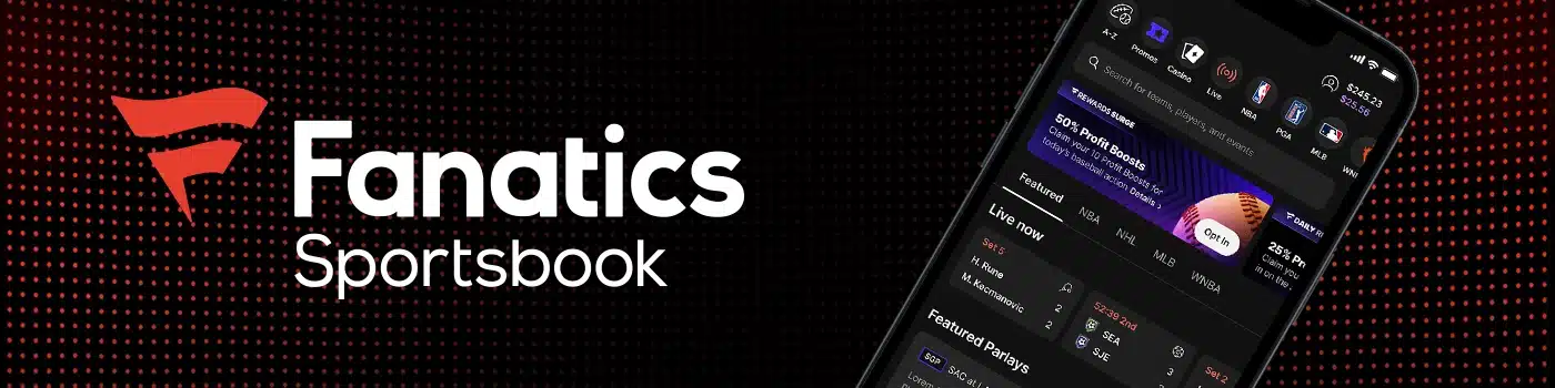 Fanatics Sportsbook desktop promo banner