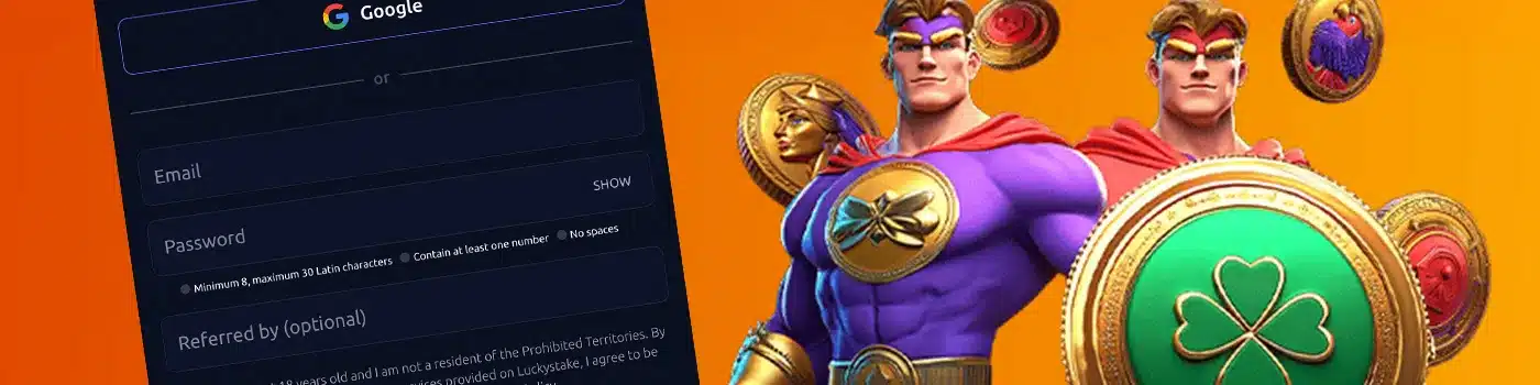Tennessee.bet Luckystake Casino registration process desktop banner
